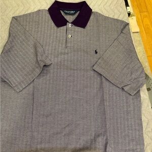 BRAND NEW NEVER WORN NWOT Polo by Ralph Lauren Purple and Gray Polo Shirt